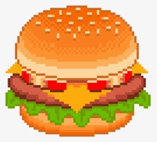 #hamburg #amburgesa #sandwich #food #pixel #ñom - Burger Pixel, HD Png Download, Transparent PNG