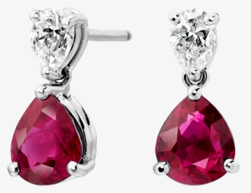 Wallace Ruby And Diamond Earrings - Ruby And Diamond Earrings, HD Png Download, Transparent PNG
