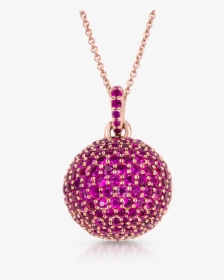Sphere Pendant With Rubies , Png Download - Locket, Transparent Png, Transparent PNG