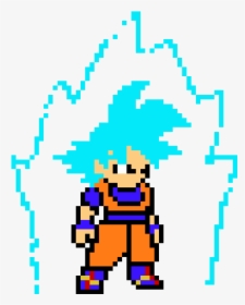 Goku Super Saiyan God Pixel Art, HD Png Download, Transparent PNG