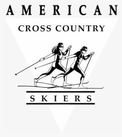American Cross Country Skiers Logo Black And White - Cross Country Skiing, HD Png Download, Transparent PNG