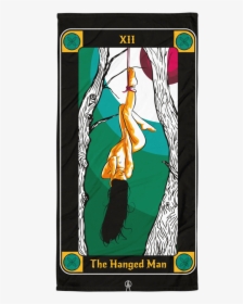 The Hanged Man Beach Towel Tarot Cards - Cartoon, HD Png Download, Transparent PNG