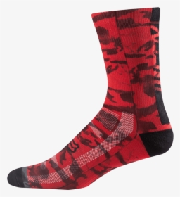 Fox 8 Inch Mtb Creo Trail Sock Flame Red - Sock, HD Png Download, Transparent PNG