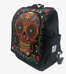 Day Of The Dead / Dia De Los Muertos Sugar Skull Backpack - Sugar Skull Leather Backpack, HD Png Download, Transparent PNG