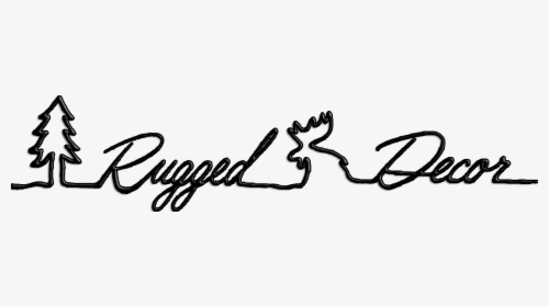 Rugged Moose Decor - Calligraphy, HD Png Download, Transparent PNG
