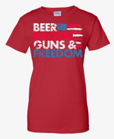 Beer Bacon Guns And Freedom Distressed Usa Flag T Shirt - Kansas City Chiefs Superbowl 54 Jersey, HD Png Download, Transparent PNG