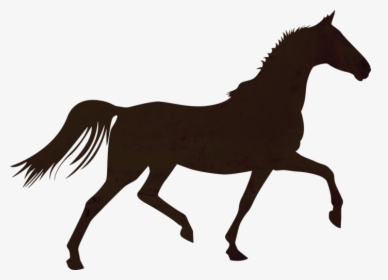 Horse Colt Foal Stallion Mare - Horse Trotting Silhouette, HD Png Download, Transparent PNG