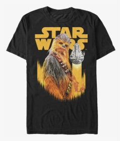 Chewbacca And Millennium Falcon Solo Star Wars T-shirt - Star Wars Legions Wookies, HD Png Download, Transparent PNG