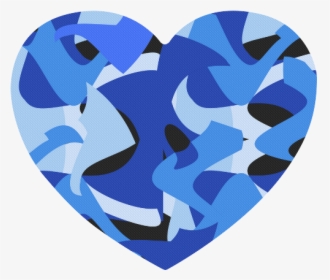 A201 Abstract Shades Of Blue And Black Heart-shaped - Abstract Shades Png, Transparent Png, Transparent PNG