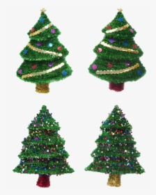 Tinsel Christmas Tree Background Png - Christmas Tree, Transparent Png, Transparent PNG
