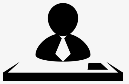 Male Worker Behind A Desk Comments - Job Applications Icon Free, HD Png Download, Transparent PNG