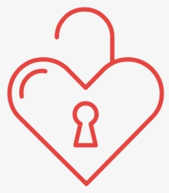 Heart Lock Icon - Heart, HD Png Download, Transparent PNG