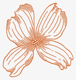 Burnt Orange Flower Svg Clip Arts - Dogwood Clip Art, HD Png Download, Transparent PNG