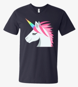 Unicorn Face Emoji Men S V Neck T Shirt - Gucci T Shirt 2018, HD Png Download, Transparent PNG