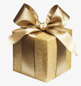 Gift Box Gold Png, Transparent Png, Transparent PNG