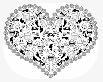Heart,visual Arts,doily - Clip Art, HD Png Download, Transparent PNG