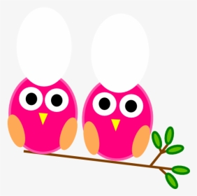 Cute Owl On Tree Clipart Image Download Pink Owls On - Owl Clip Art, HD Png Download, Transparent PNG