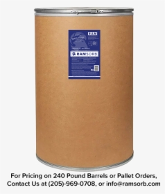 Ramsorb 55 Gallon Fiber Barrel - Leather, HD Png Download, Transparent PNG