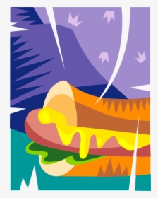 Vector Illustration Of Cooked Hot Dog Or Hotdog Frankfurter - Illustration, HD Png Download, Transparent PNG