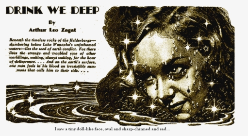 Illustration    Title Illustration - Arthur Leo Zagat Drink We Deep, HD Png Download, Transparent PNG