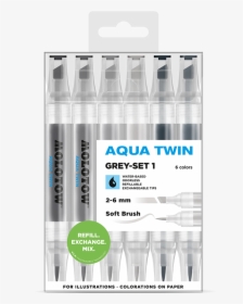 Molotow Aqua Twin Grey Set 2, HD Png Download, Transparent PNG