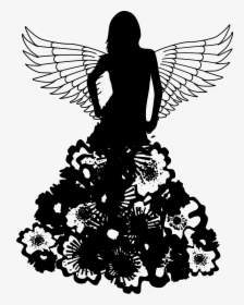 Woman Angel Silhouette Png, Transparent Png, Transparent PNG
