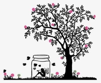 Black And White Tree Clipart, HD Png Download, Transparent PNG