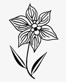 #doodle #flower #silhouette some - Outline Of A Flower, HD Png Download, Transparent PNG