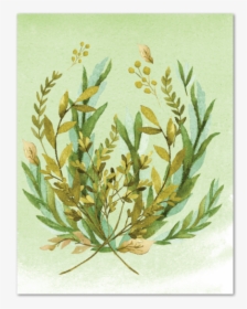 Green Leaves Note Card  								data-caption  								class - Illustration, HD Png Download, Transparent PNG