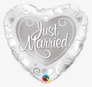 Silver Just Married Hearts Foil Balloon - Just Married Foil Balloons India, HD Png Download, Transparent PNG