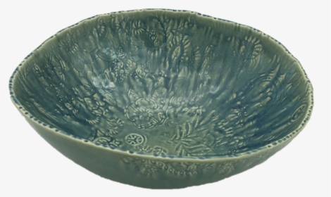 Large Salad Bowl Paisley Egg Blue - Ceramic, HD Png Download, Transparent PNG