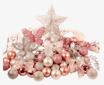 Pink And Silver Christmas Tree Decorations, HD Png Download, Transparent PNG