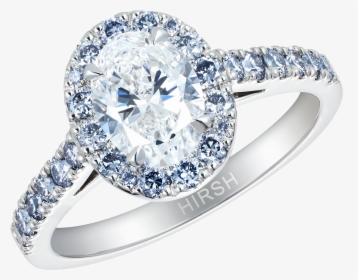Regal Ring Set With Blue And White Diamonds - Blue And White Diamond Ring, HD Png Download, Transparent PNG