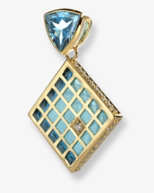 Nicole Barr Designs 18 Karat Gold Modern Necklace-blue - Locket, HD Png Download, Transparent PNG