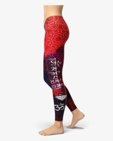 Om Mani Padme Leggings Yoga Pants Om Mantra Athletic - Tartan Plaid Leggings, HD Png Download, Transparent PNG