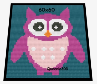 Hot Pink Owl - Cross-stitch, HD Png Download, Transparent PNG