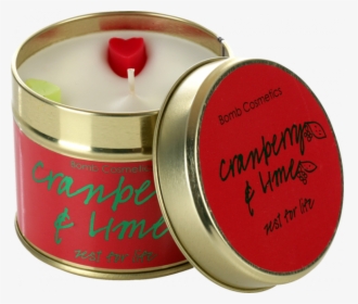 Cranberry, Lime, Tinned, Candle, Bomb, Cosmetics - Tégelyes Gyertyák, HD Png Download, Transparent PNG