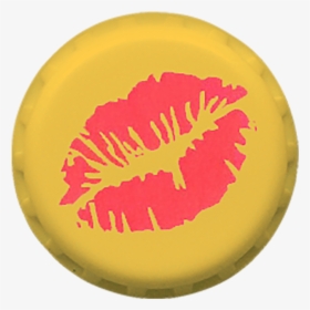 Polyester Button Kissing Lips - Kussmund, HD Png Download, Transparent PNG