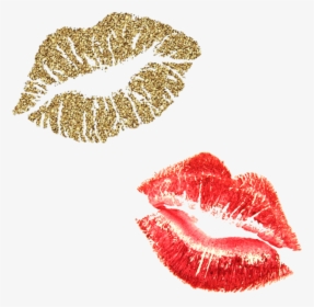 #lips #glitterlips #glitter #kisses #redlips #red - Kiss Lips Transparent Background, HD Png Download, Transparent PNG