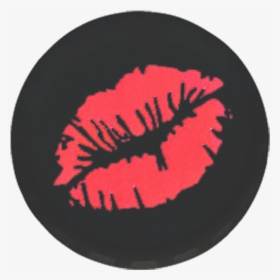 Polyester Button Kissing Lips - Circle, HD Png Download, Transparent PNG