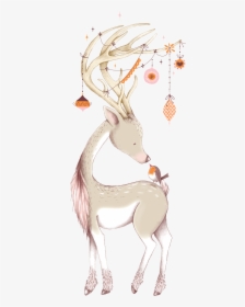 Cute Christmas Deer Ornaments & Oval Ornament , Png - Transparent Christmas Picture Cute, Png Download, Transparent PNG