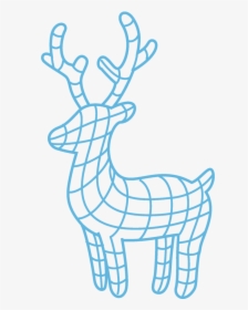 Transparent Christmas Line Art Line Design For Reindeer, HD Png Download, Transparent PNG