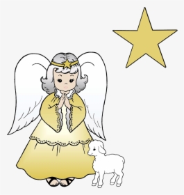 Cute Christmas Angel Coloring, HD Png Download, Transparent PNG