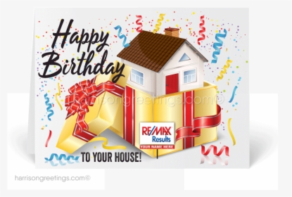 Transparent Happy Birthday Vintage Png - Happy Birthday With House, Png Download, Transparent PNG