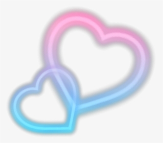 #ftestickers #hearts #glowing #luminous #gradientcolors - Heart, HD Png Download, Transparent PNG