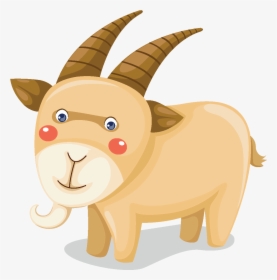 Cartoon Cute Goat Element - Farm Animal Cartoon Vector, HD Png Download, Transparent PNG