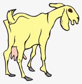 Clipart Goat - Photo - Yellow Goat, HD Png Download, Transparent PNG