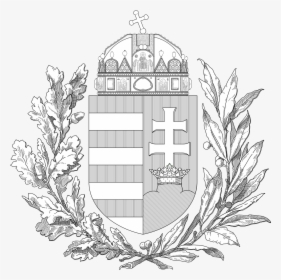 Coat Of Arms Of Hungary - Oak And Olive Branches, HD Png Download, Transparent PNG