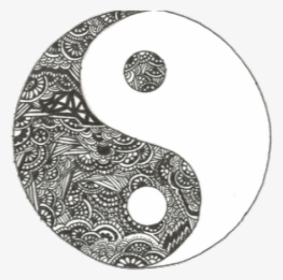 Yin-yang Tattoos Png Transparent Images - Yin And Yang Drawing, Png Download, Transparent PNG