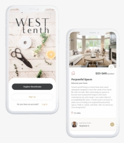 West Tenth App Mockups - Iphone, HD Png Download, Transparent PNG